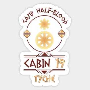 Cabin #19 in Camp Half Blood, Child of Tyche  – Percy Jackson inspired design Sticker